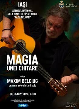 Iasi: Magia unei chitare. Recital Maxim Belciug, cea mai solo chitară solo